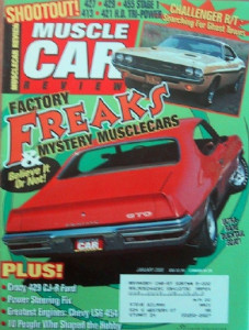 MUSCLE CAR REVIEW 2000 JAN - RARE MUSCLE, BIG CARS